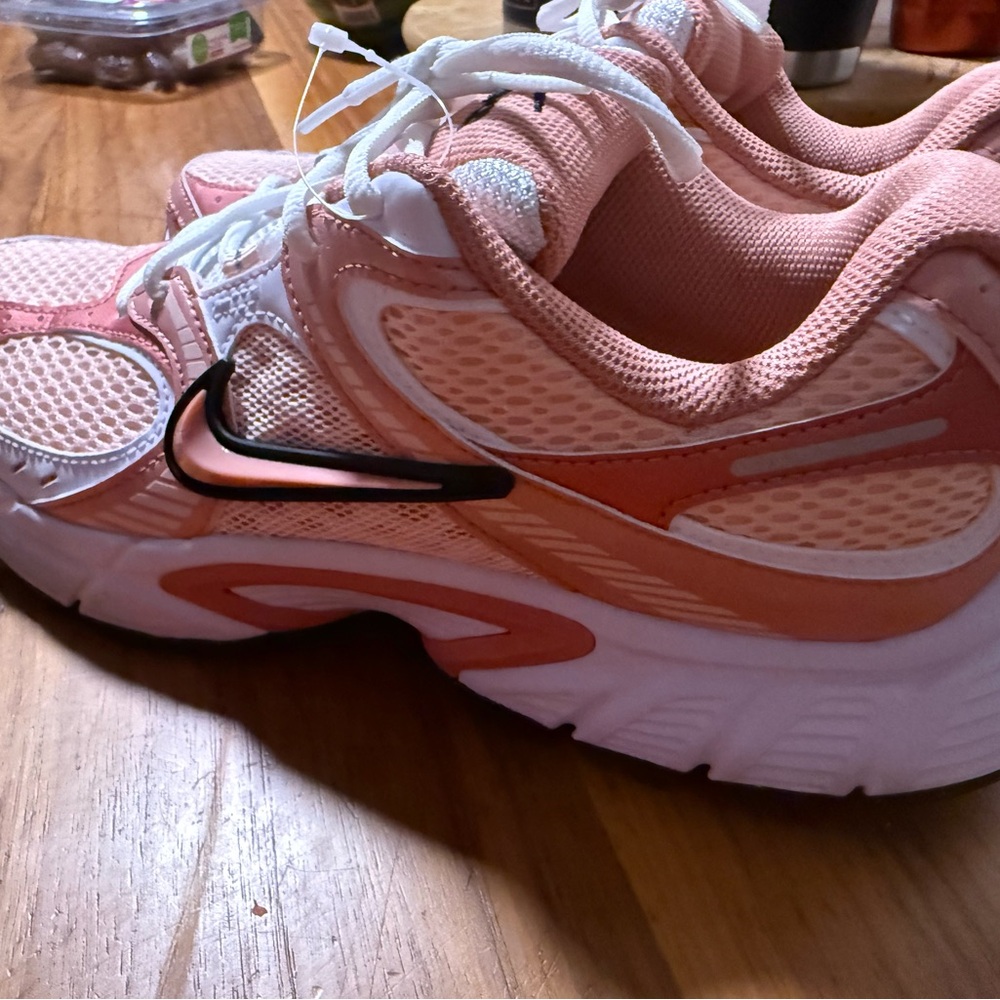 Nike Women's Pink White and Black Mesh Running Sneakers - Picture 3 of 9